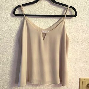 Lush All in Favor Beige Keyhole Tank